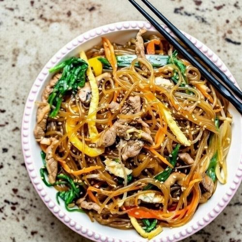 Japchae (Korean Glass Noodles)