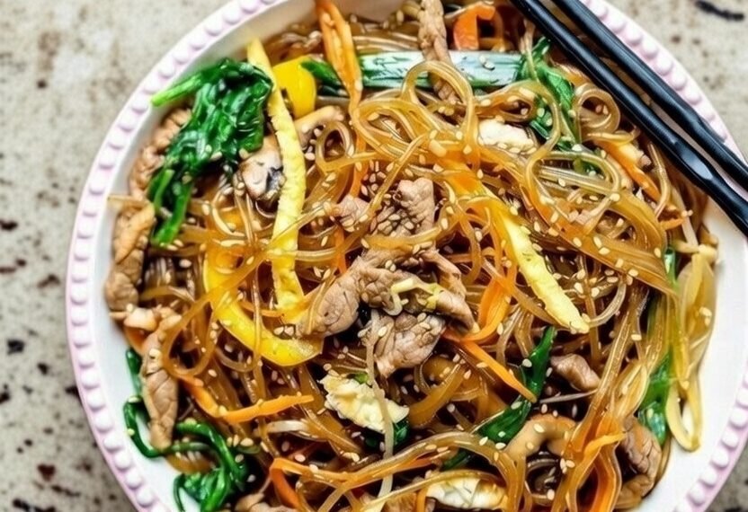 Japchae (Korean Glass Noodles)