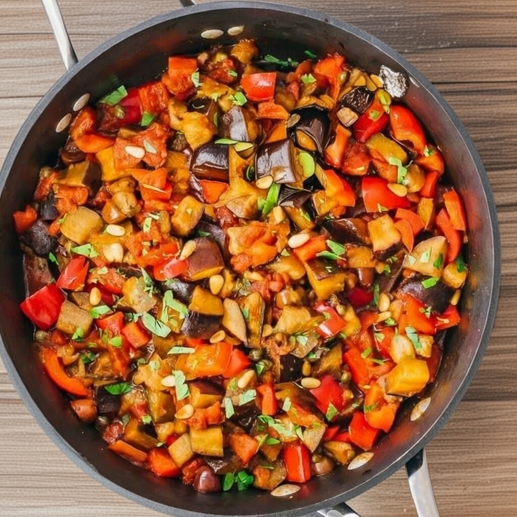 Eggplant Caponata Recipe – Authentic Sicilian One-Pan Italian Dish