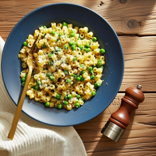 Creamy Italian Pasta with Peas (Simple Home Recipe)