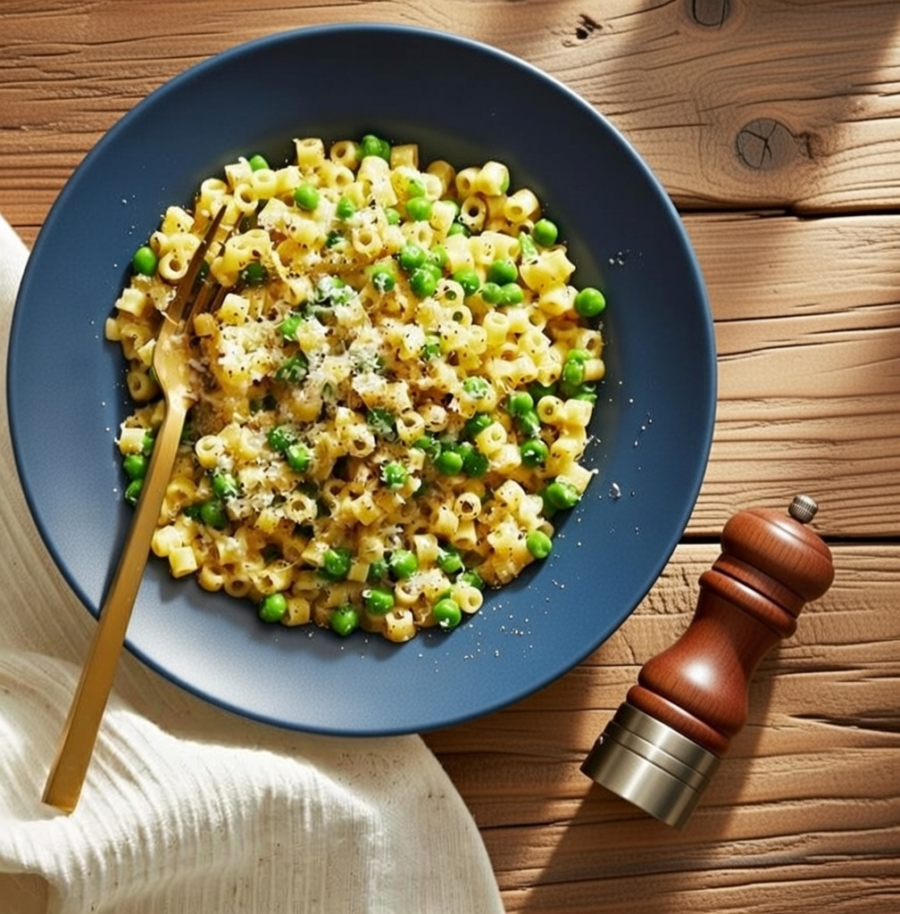 Creamy Italian Pasta with Peas (Simple Home Recipe)